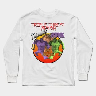 Strange Off Brand Hero Shirt Thomas Vs Hunk Vs Dat Thang Parody (Knock Off) Long Sleeve T-Shirt